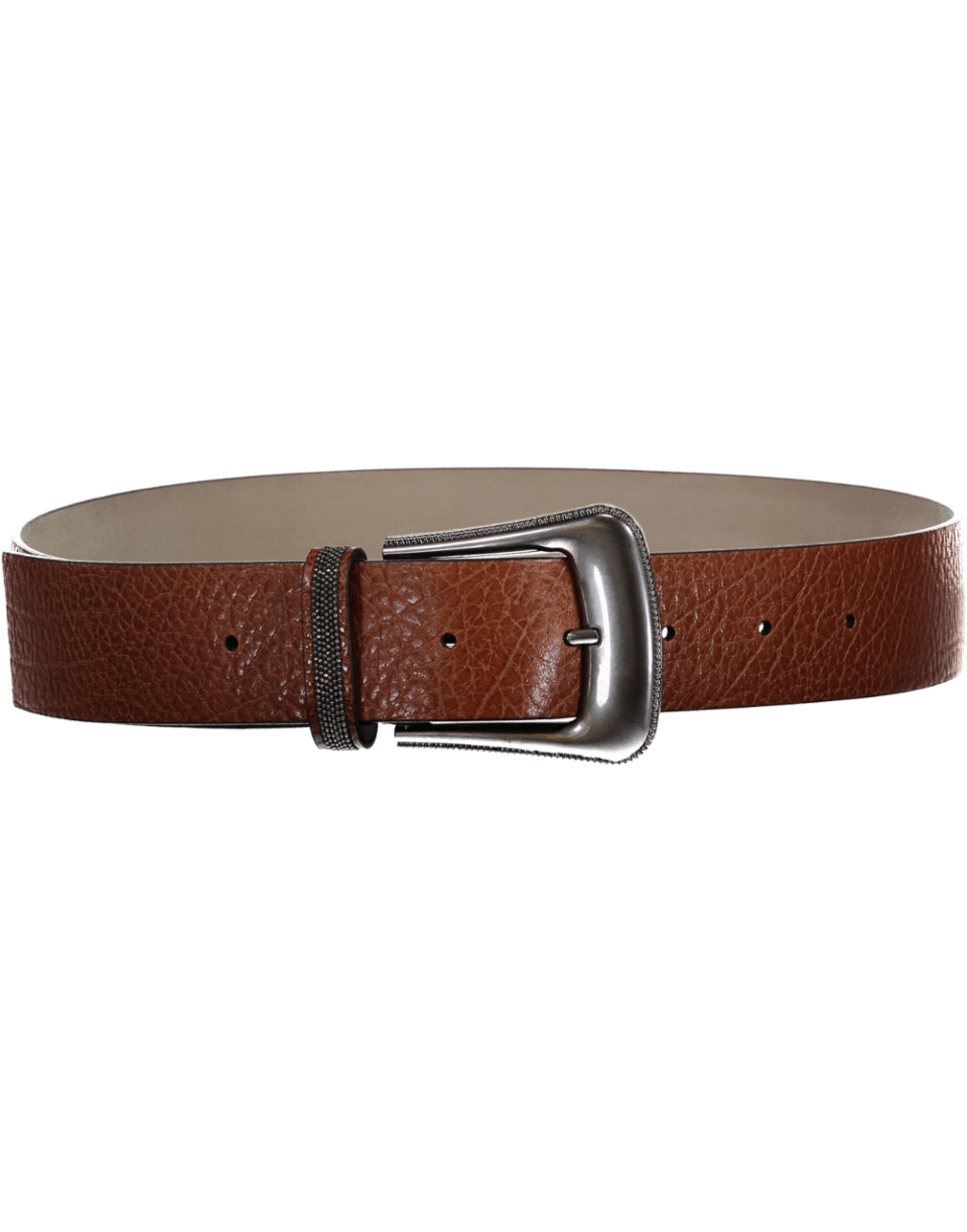 BRUNELLO CUCINELLI-Cinnamon Leather Belt-