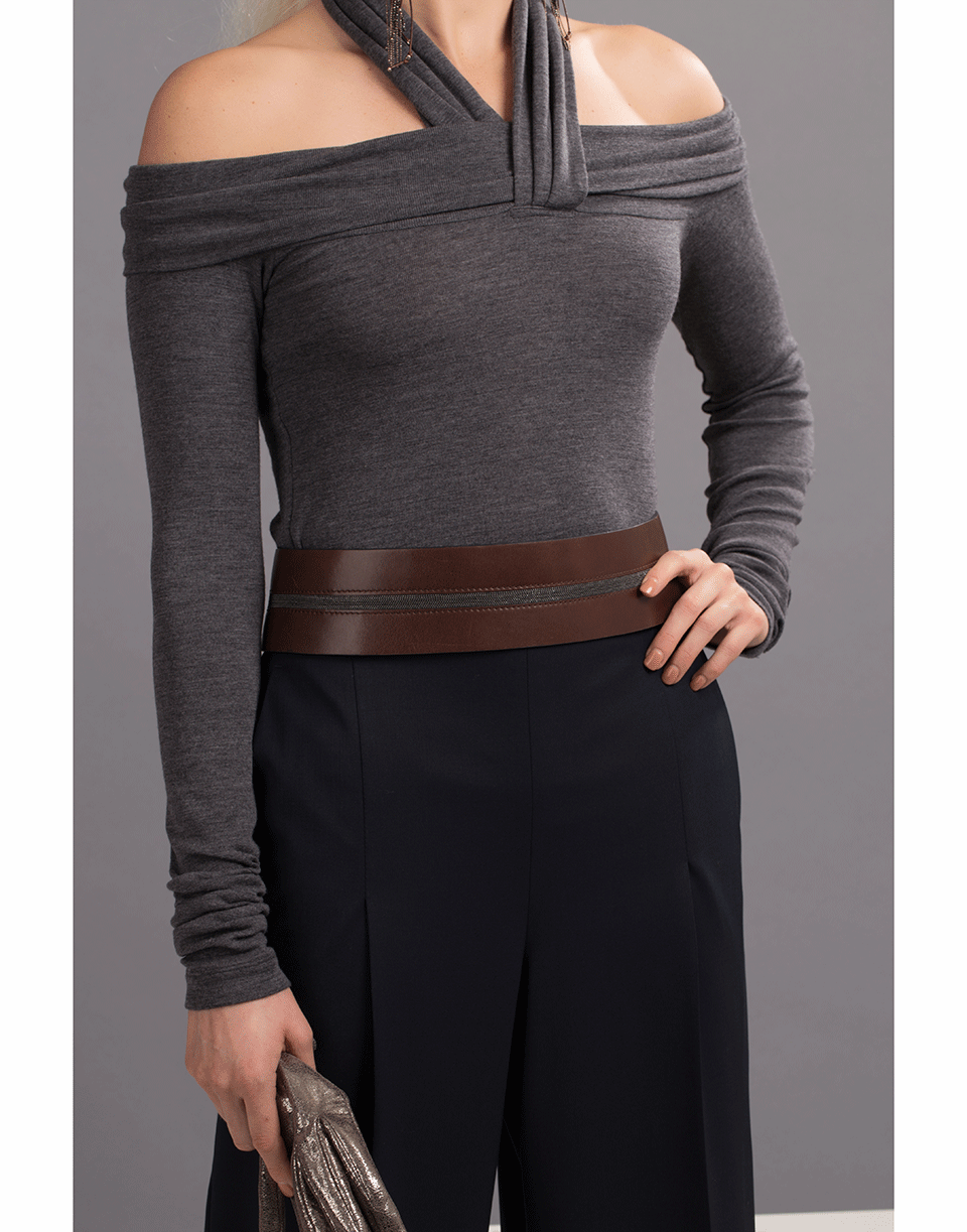 BRUNELLO CUCINELLI-Double Wide Leather Belt-