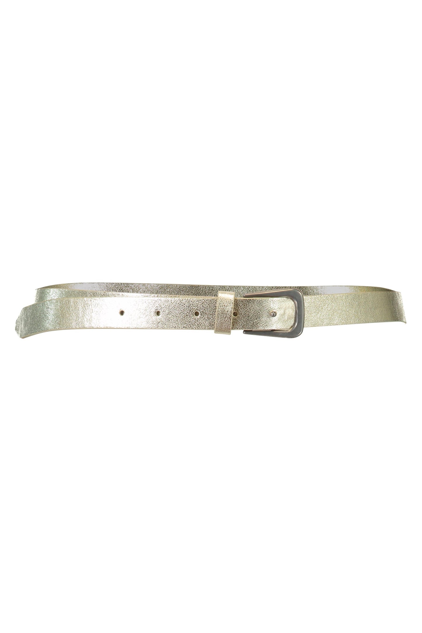 BRUNELLO CUCINELLI-Mini Buckle Metallic Belt-