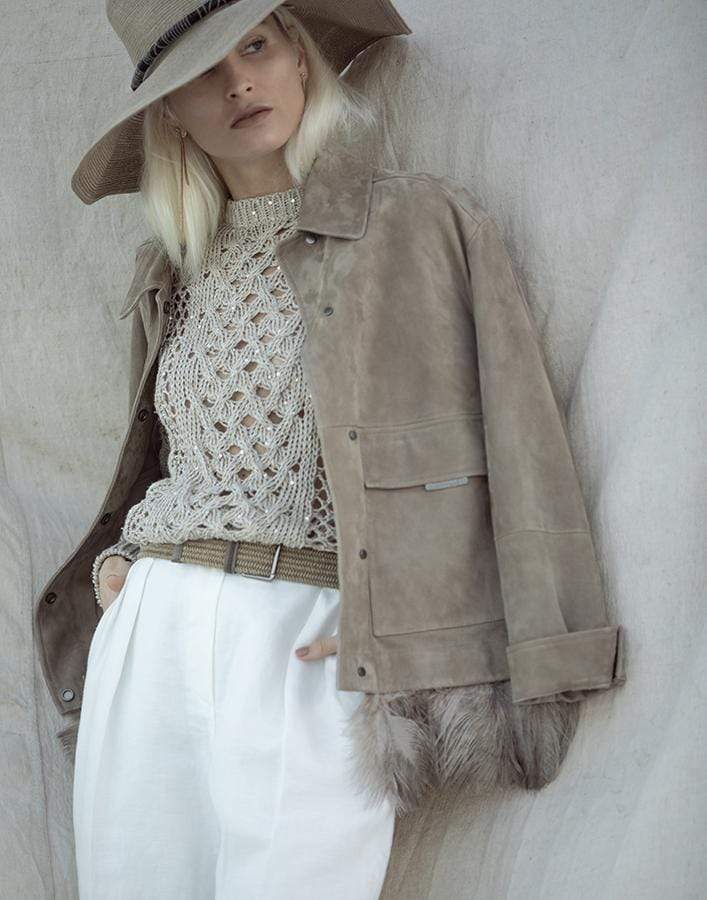 BRUNELLO CUCINELLI-Monili-Embellished Braided Belt-