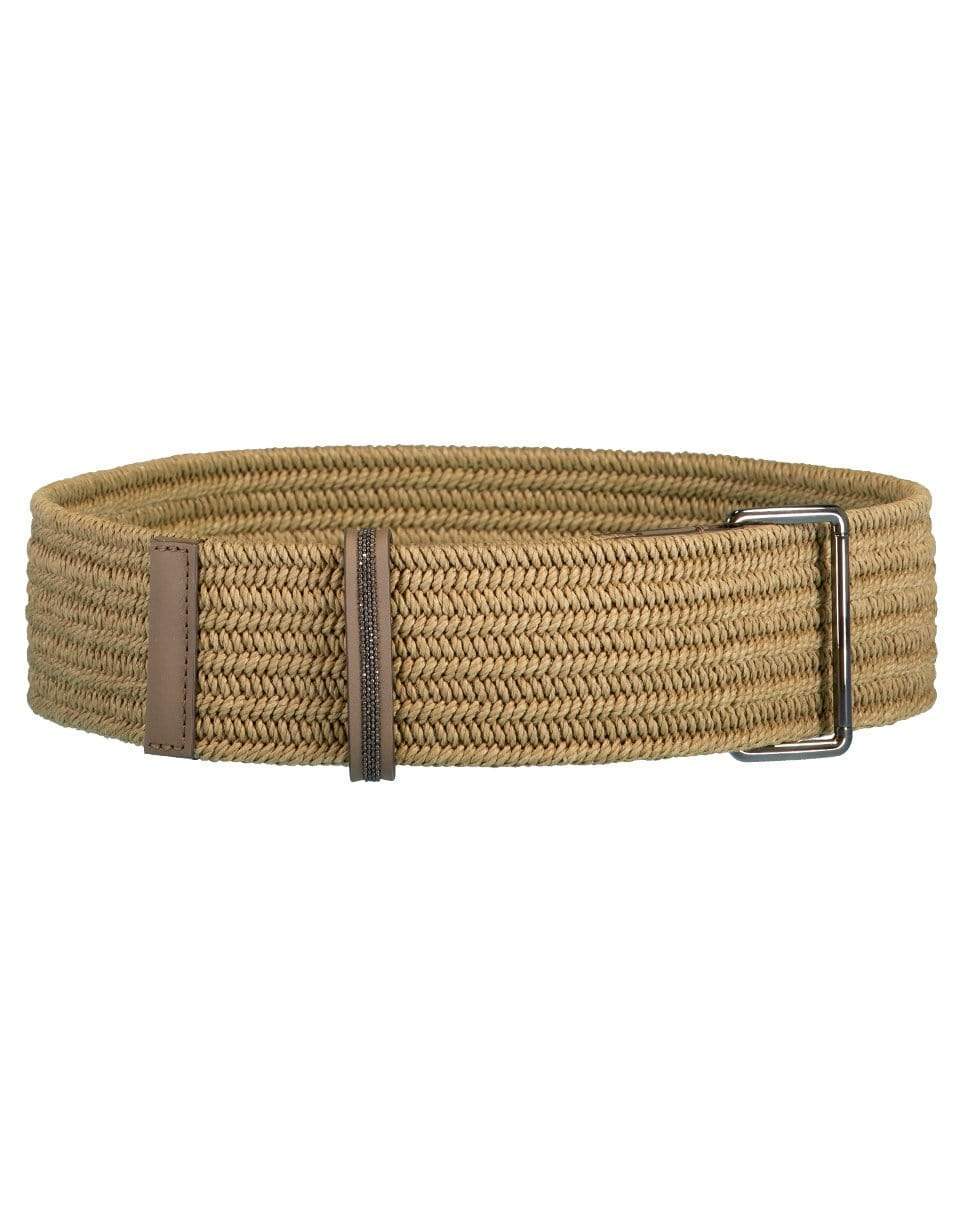 BRUNELLO CUCINELLI-Monili-Embellished Braided Belt-
