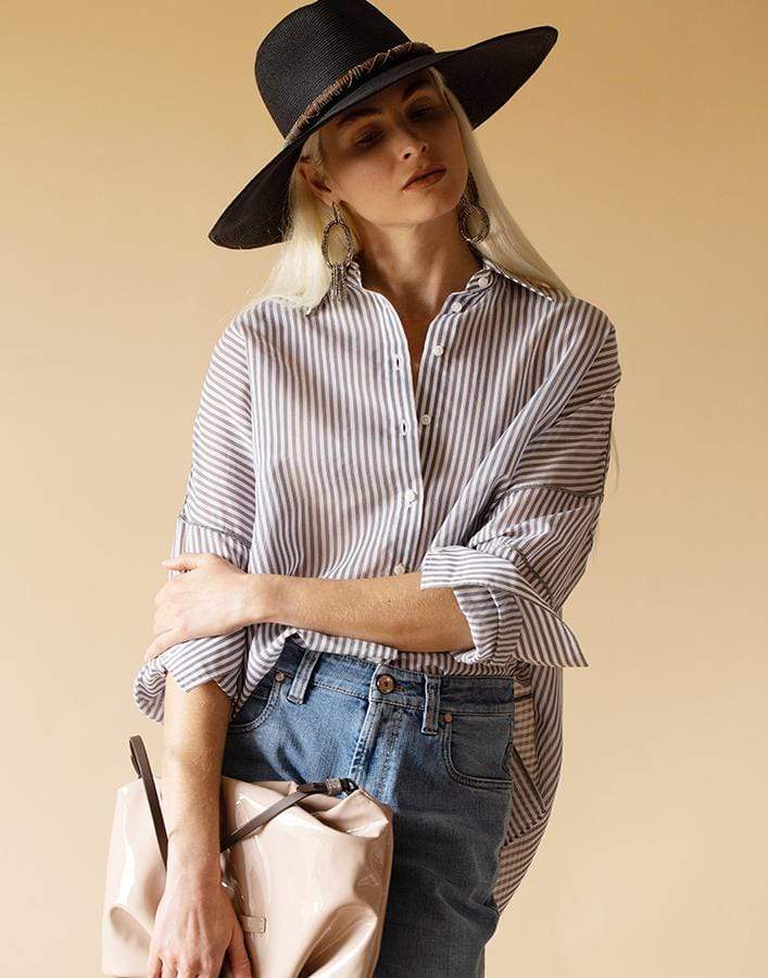 BRUNELLO CUCINELLI-Monili-Trim Wide-Brim Fedora-