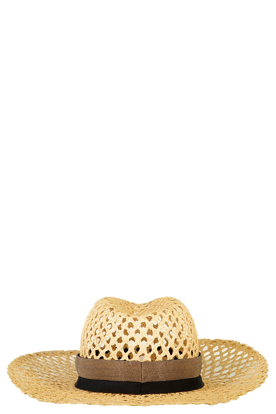 BRUNELLO CUCINELLI-Raffia Net Fedora-