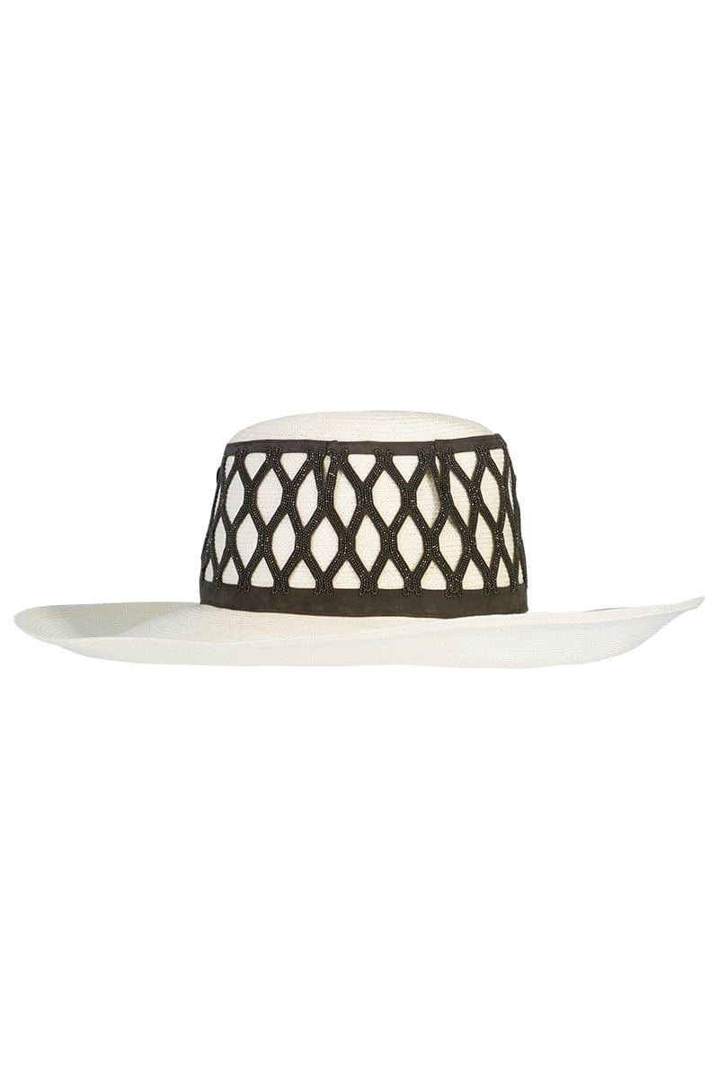 BRUNELLO CUCINELLI-Straw Fedora With Monili Trim - Panama-