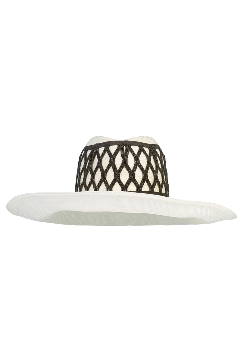 BRUNELLO CUCINELLI-Straw Fedora With Monili Trim - Panama-