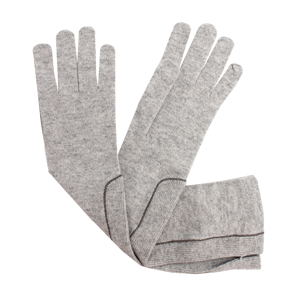 BRUNELLO CUCINELLI-Monili Detail Cashmere Gloves-