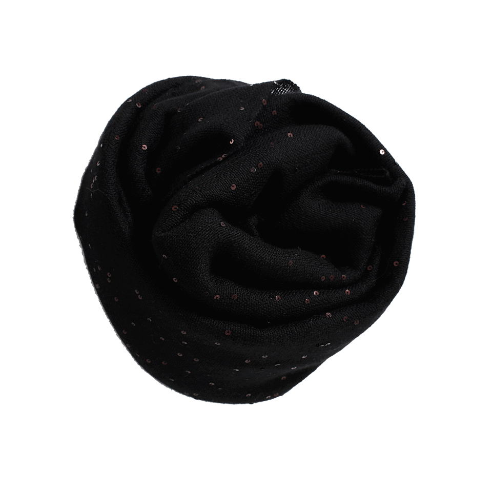 BRUNELLO CUCINELLI-Pailette Scarf-BLACK