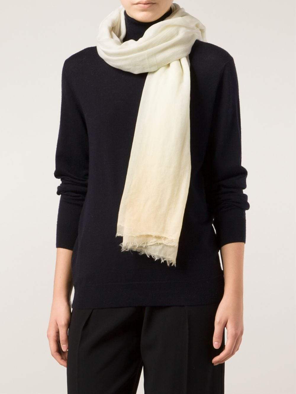 BRUNELLO CUCINELLI-Boiled Cashmere Scarf-CUSTARD