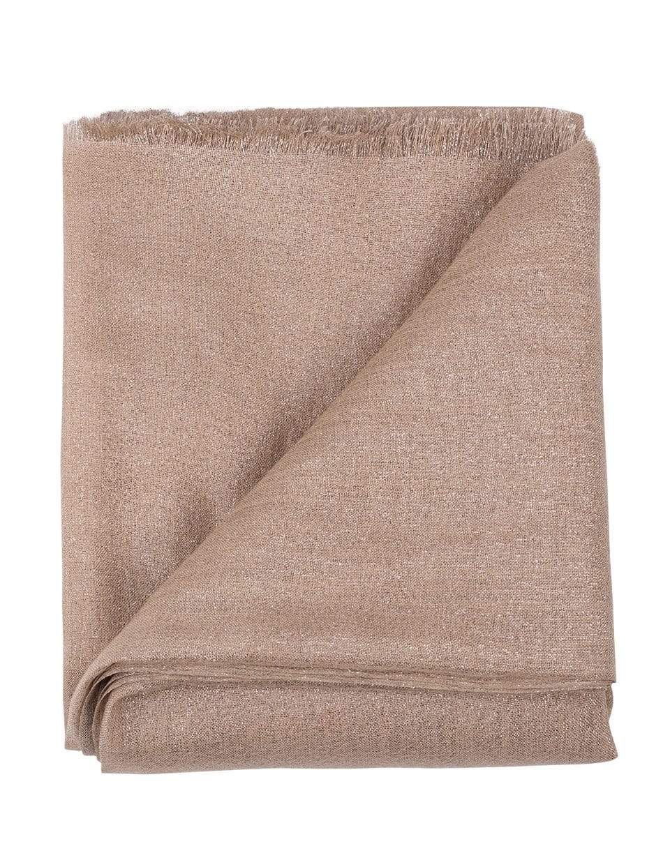 BRUNELLO CUCINELLI-Granola Cashmere Silk and Lurex Scarf-GRANOLA