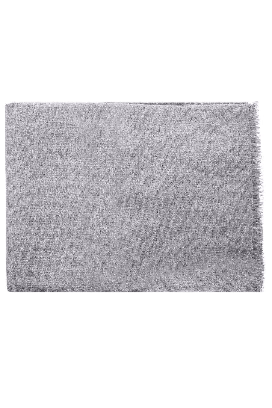 BRUNELLO CUCINELLI-Lurex Scarf - Lead-LEAD