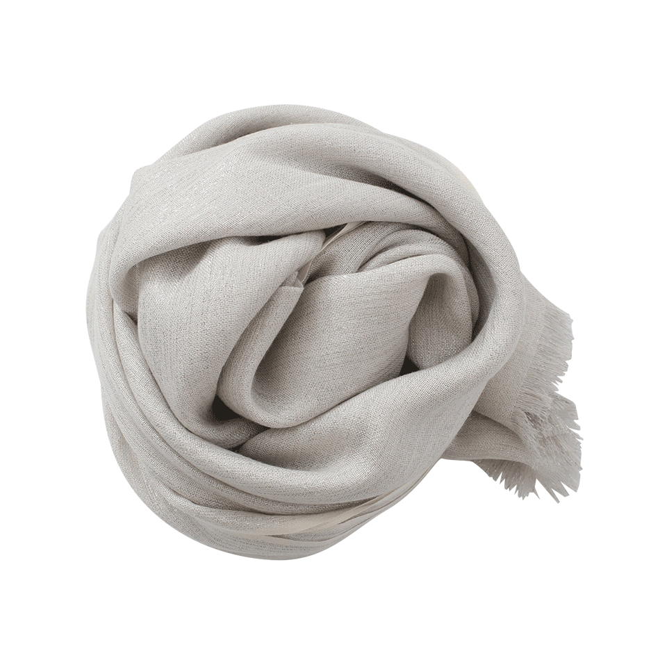 BRUNELLO CUCINELLI-Lurex Cashmere Scarf-MARBLE