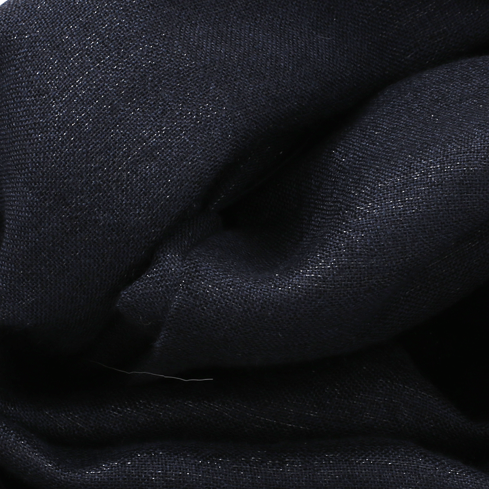 BRUNELLO CUCINELLI-Lurex Cashmere Scarf-NAVY