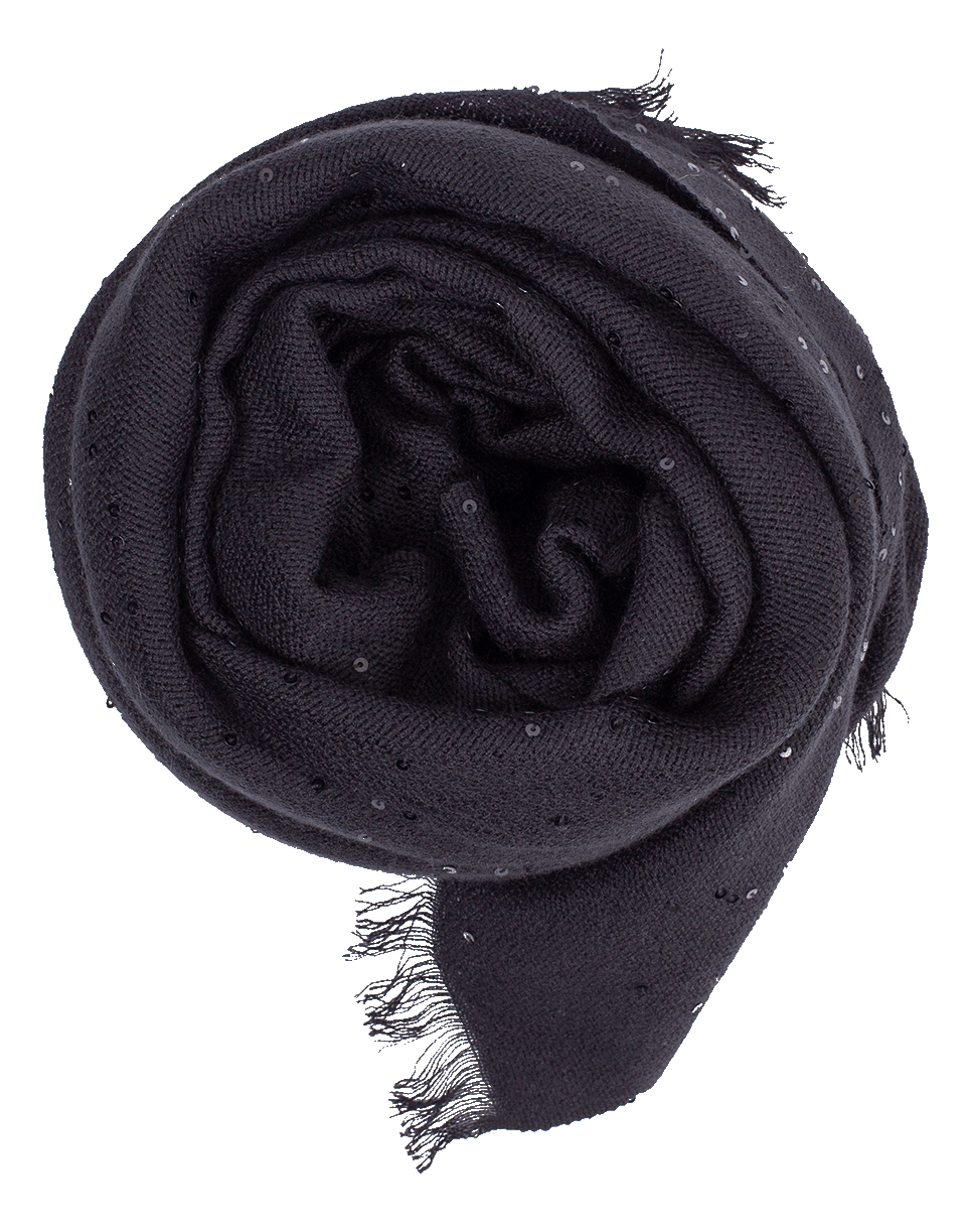 BRUNELLO CUCINELLI-Cashmere Silk Paillette Scarf-NERO