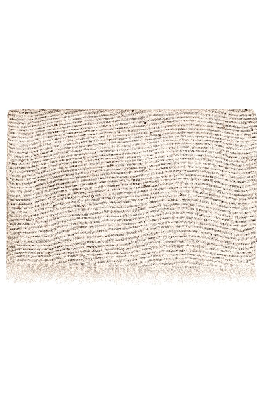 BRUNELLO CUCINELLI-Cashmere Silk Paillette Scarf - Oyster-OYSTER