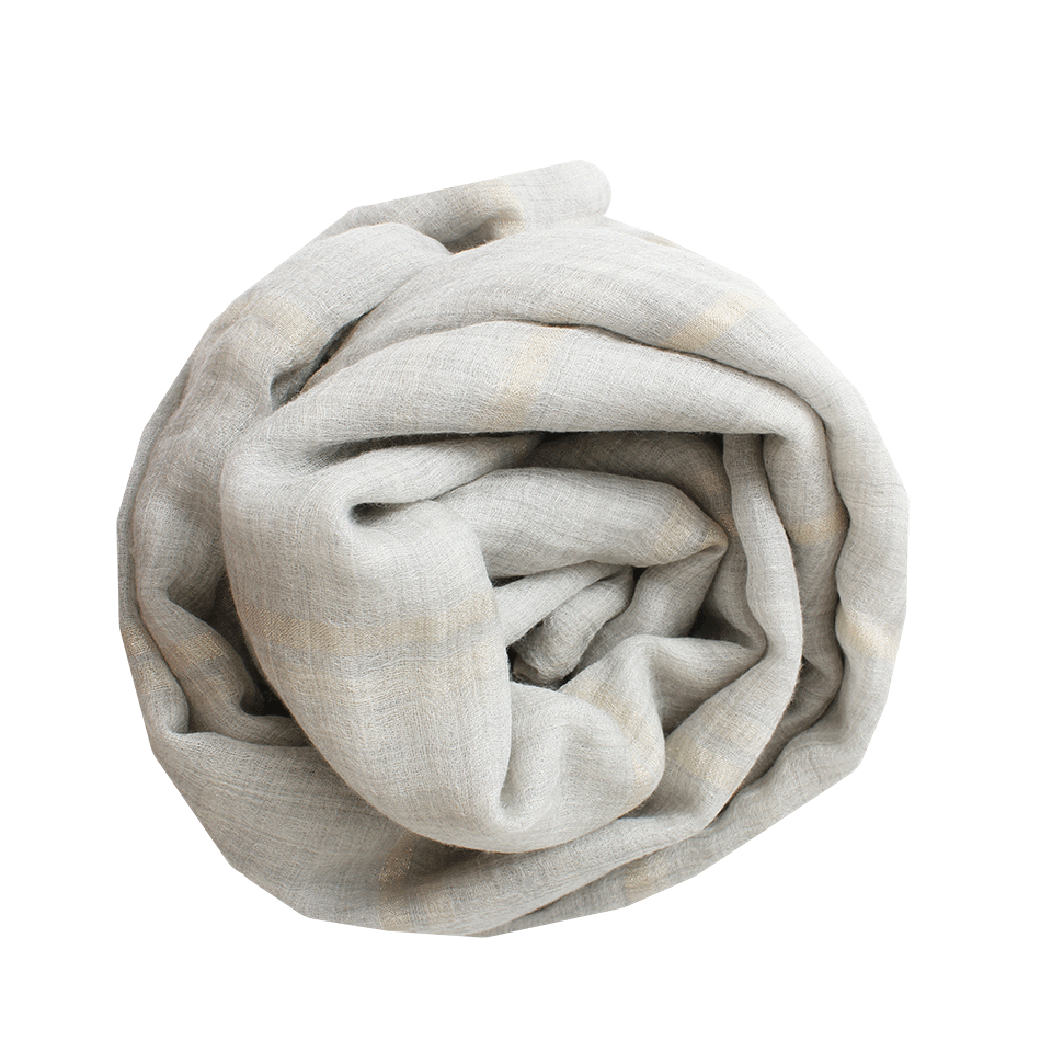 BRUNELLO CUCINELLI-Lurex Cashmere Scarf-PEARL