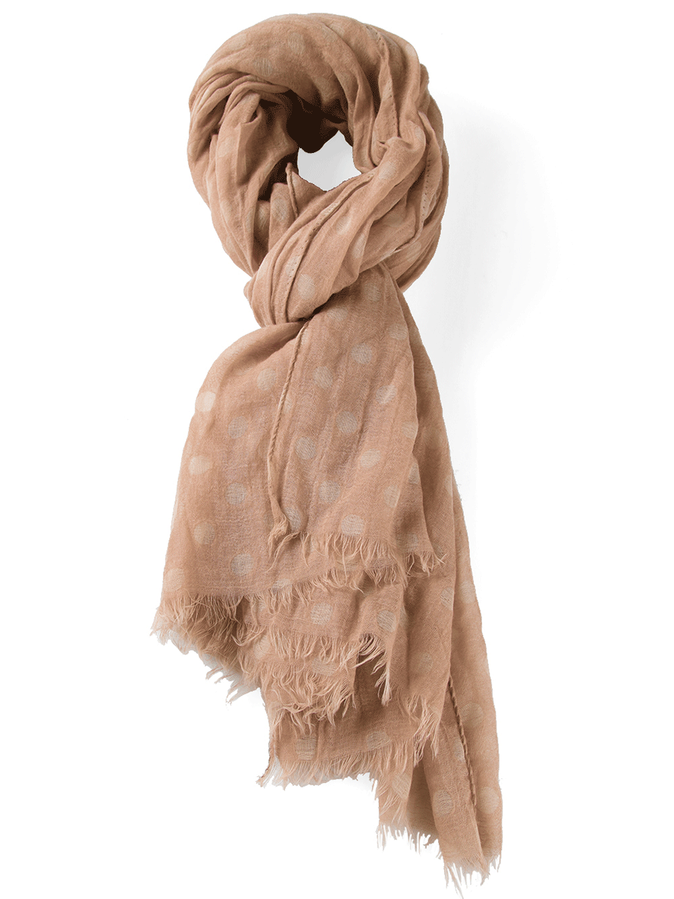 BRUNELLO CUCINELLI-Polka Dot Cashmere Scarf-ROSE