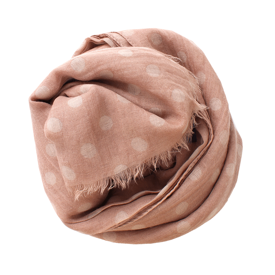 BRUNELLO CUCINELLI-Polka Dot Cashmere Scarf-ROSE