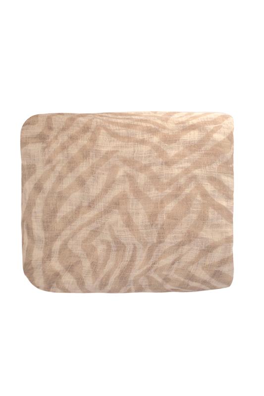 Abstract Scarf - Animalier Beige-WHT/BGE-O/S-ACCESSORIESCARVES-BRUNELLO CUCINELLI