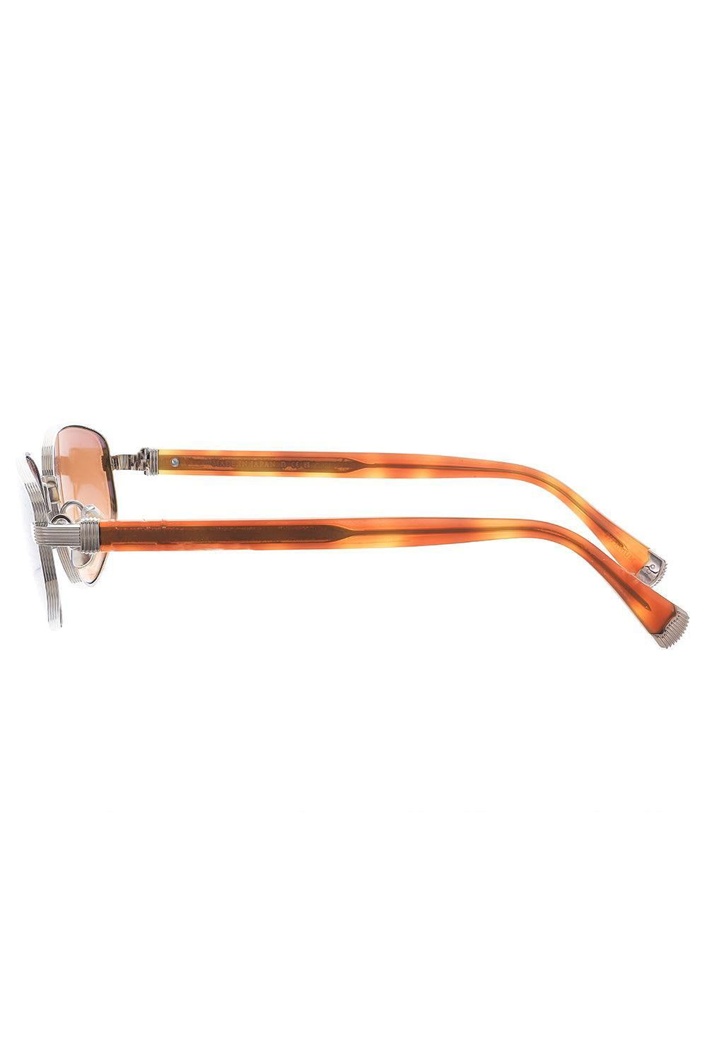 Angled Lens Sunglasses - Orange-GDHAVROM-ACCESSORIESUNGLASSES-BRUNELLO CUCINELLI
