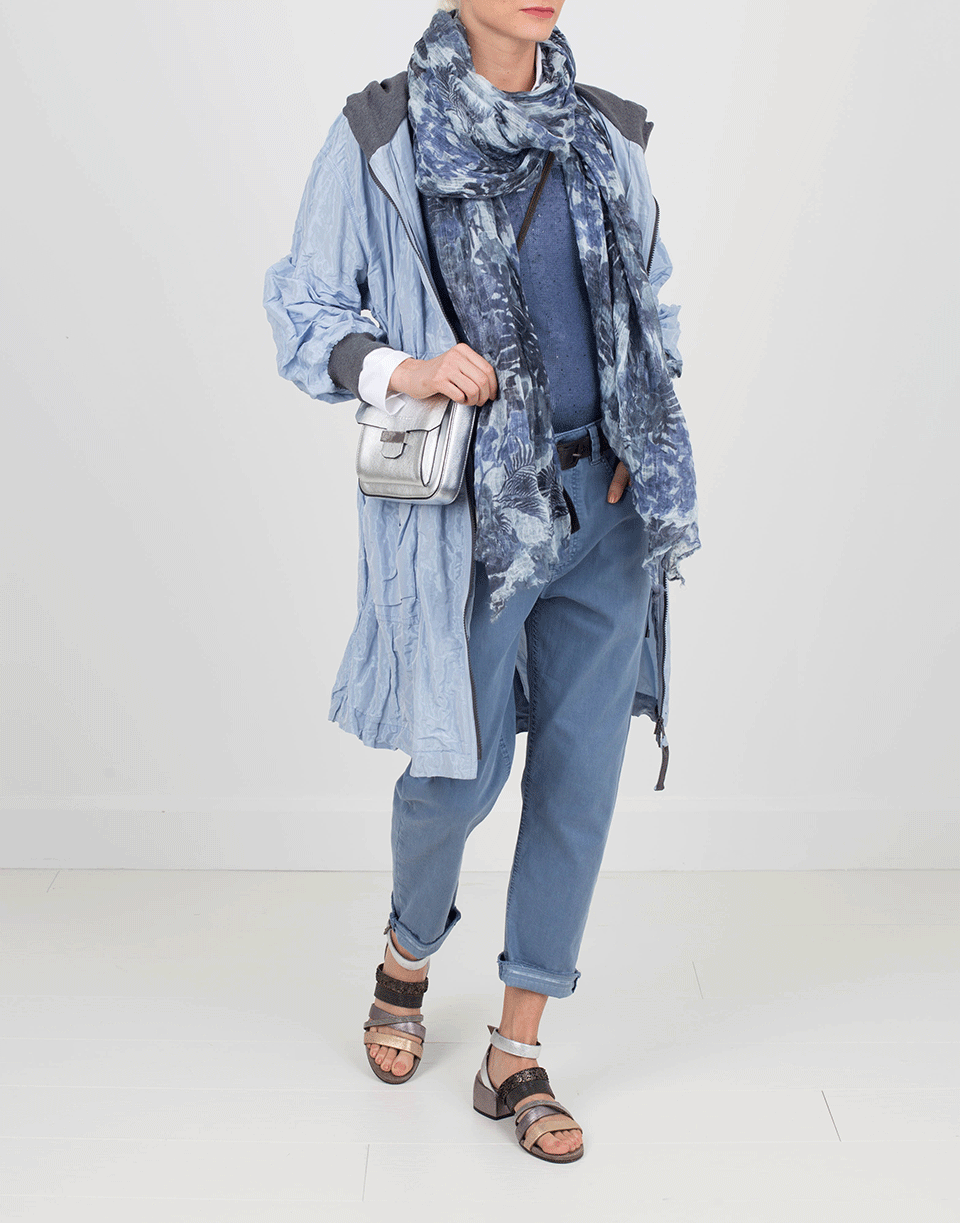 BRUNELLO CUCINELLI-Futuristic Taffeta Hooded Coat-