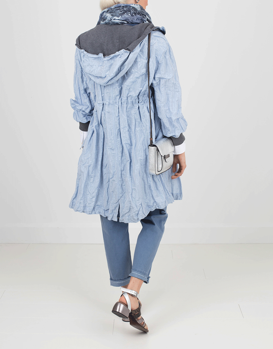 BRUNELLO CUCINELLI-Futuristic Taffeta Hooded Coat-