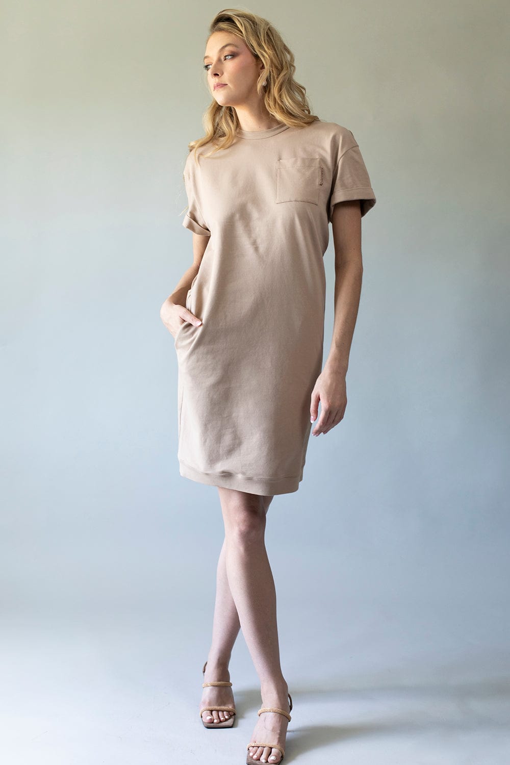 BRUNELLO CUCINELLI-Cotton Felpa T Shirt Dress-