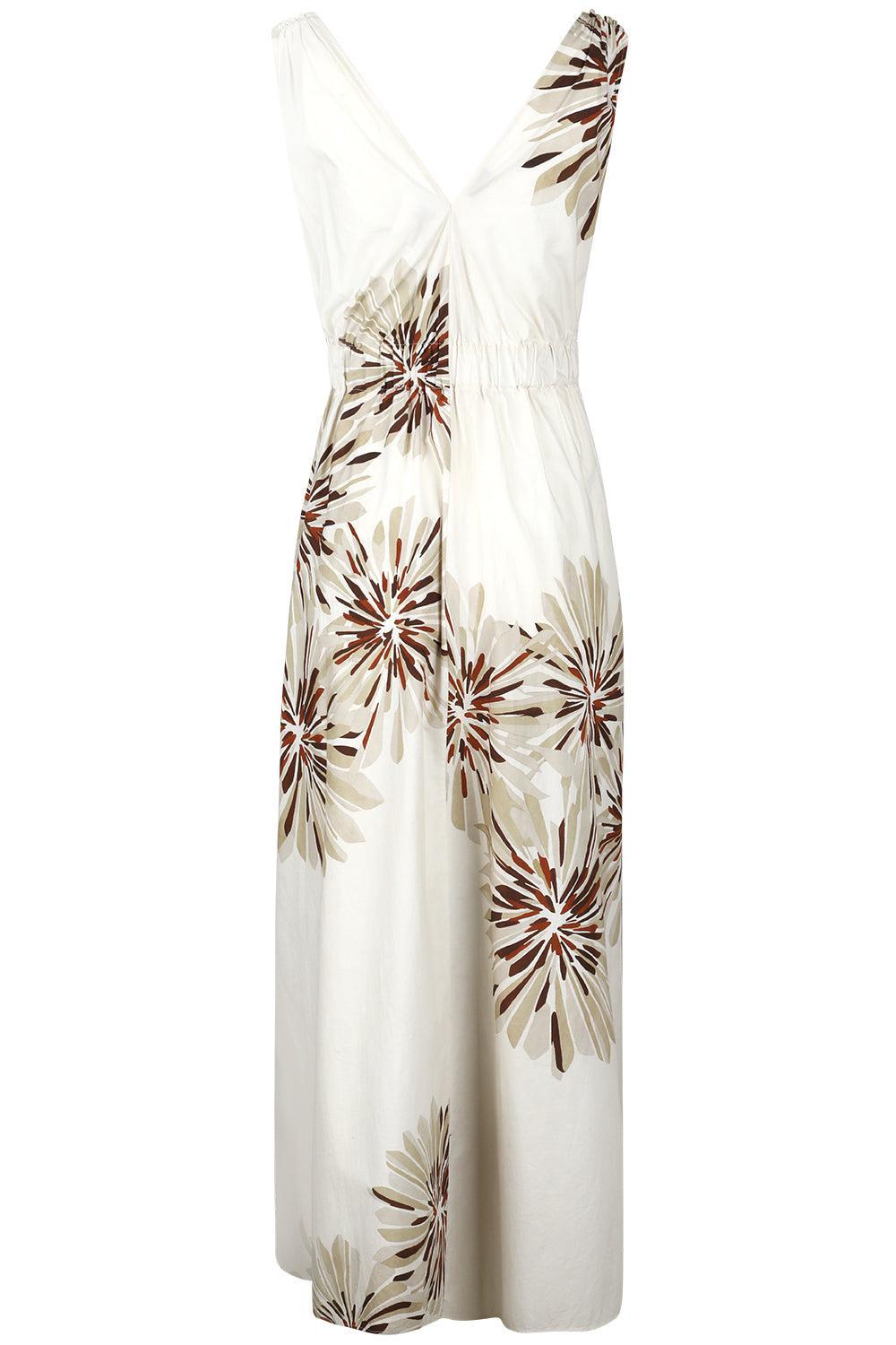 Abstract Dahlia Dress-BROWN-XS-CLOTHINGDRESSCASUAL-BRUNELLO CUCINELLI