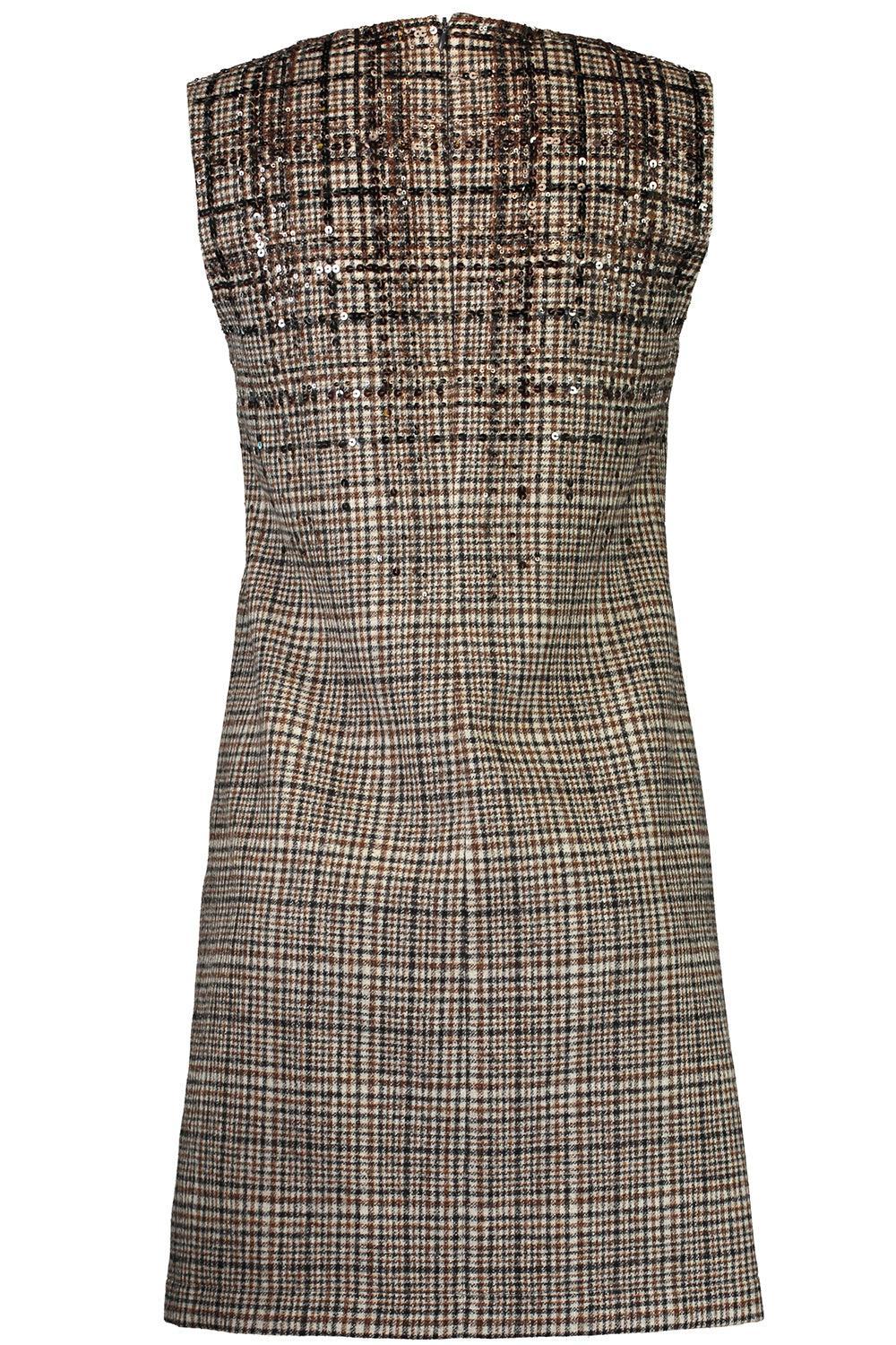 Pailette Mini Dress-BROWN-XS-CLOTHINGDRESSCASUAL-BRUNELLO CUCINELLI