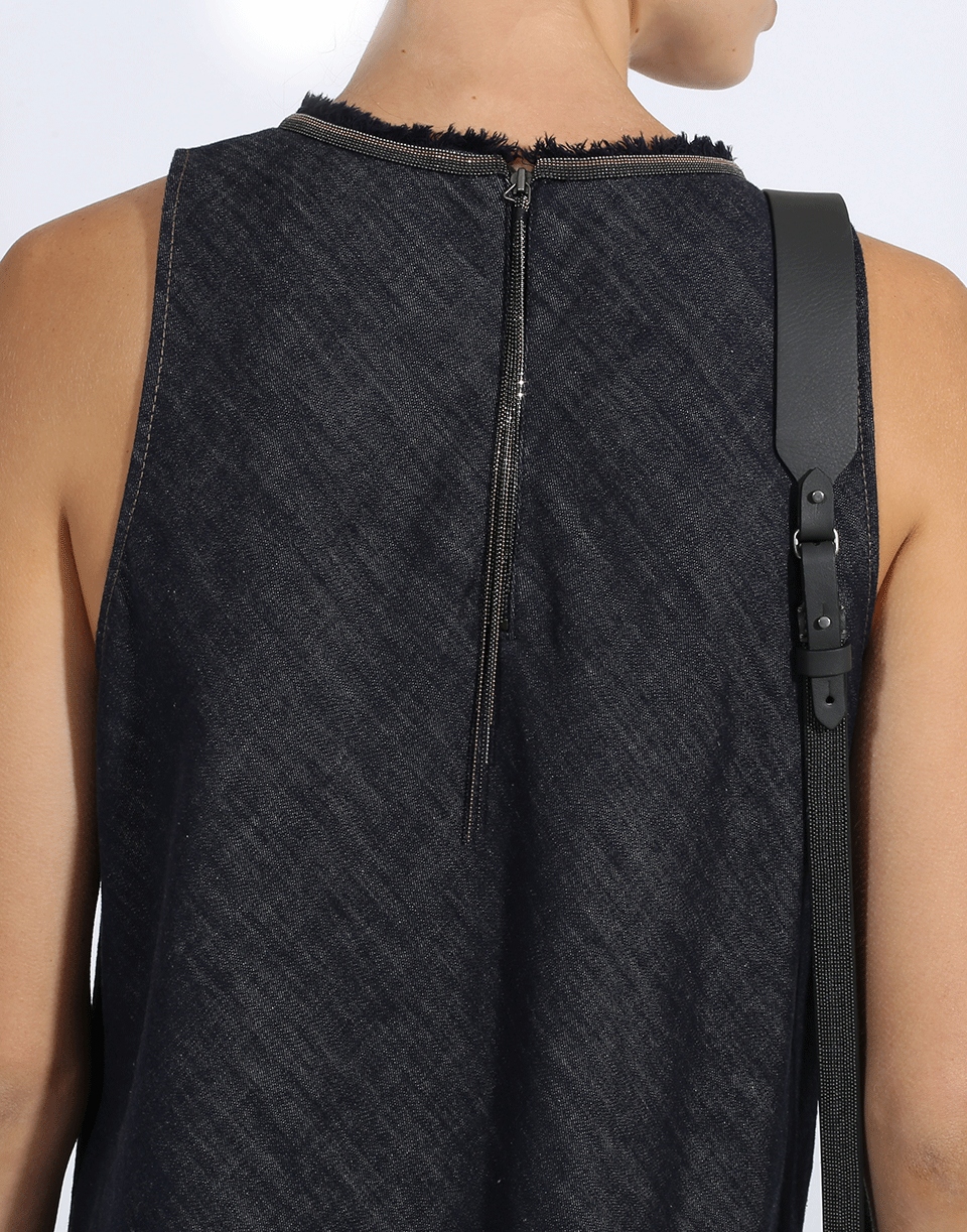 BRUNELLO CUCINELLI-High Low Monili Neck Dress-