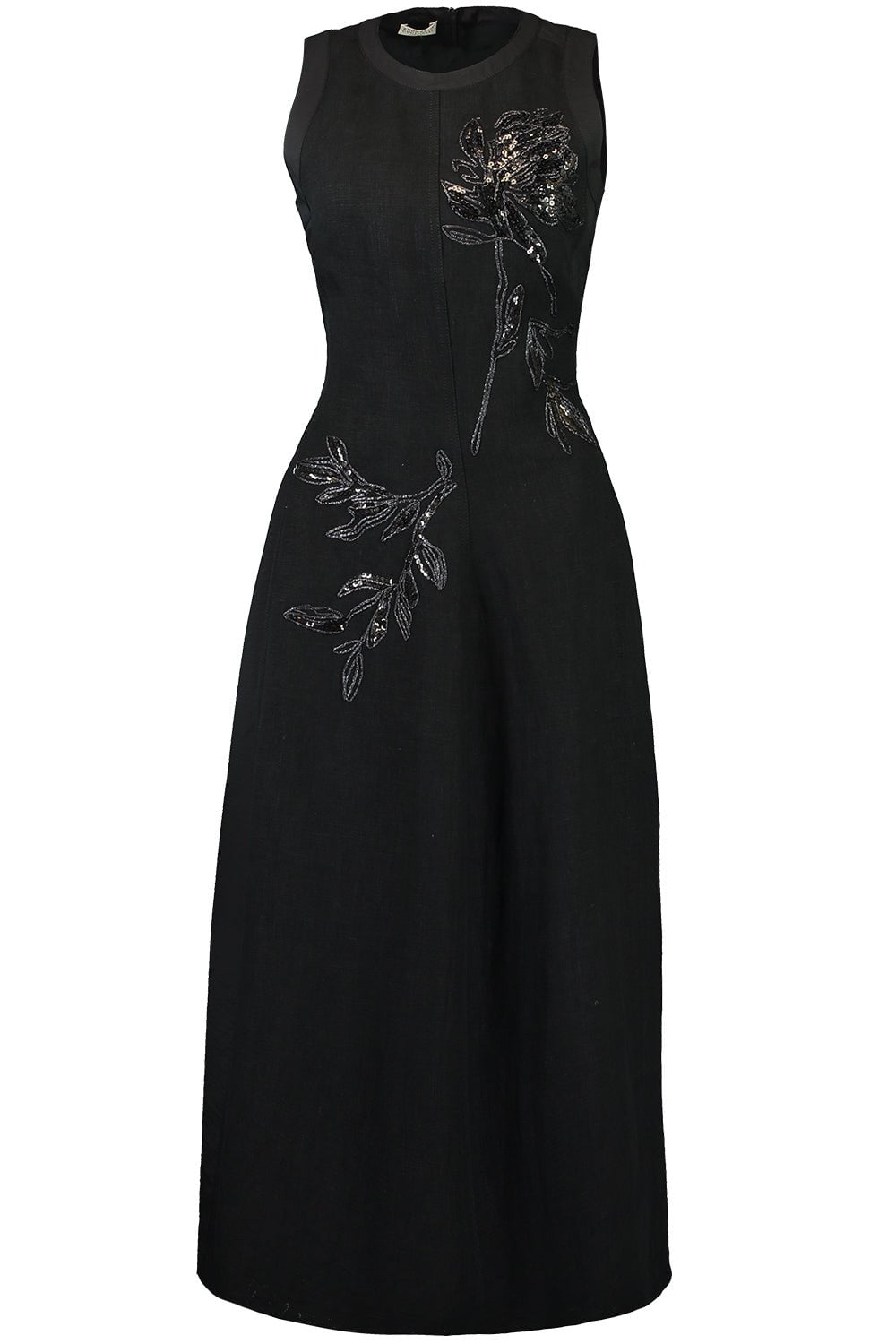 Embroidered Magnolia Flower Structured Dress CLOTHINGDRESSCASUAL BRUNELLO CUCINELLI   
