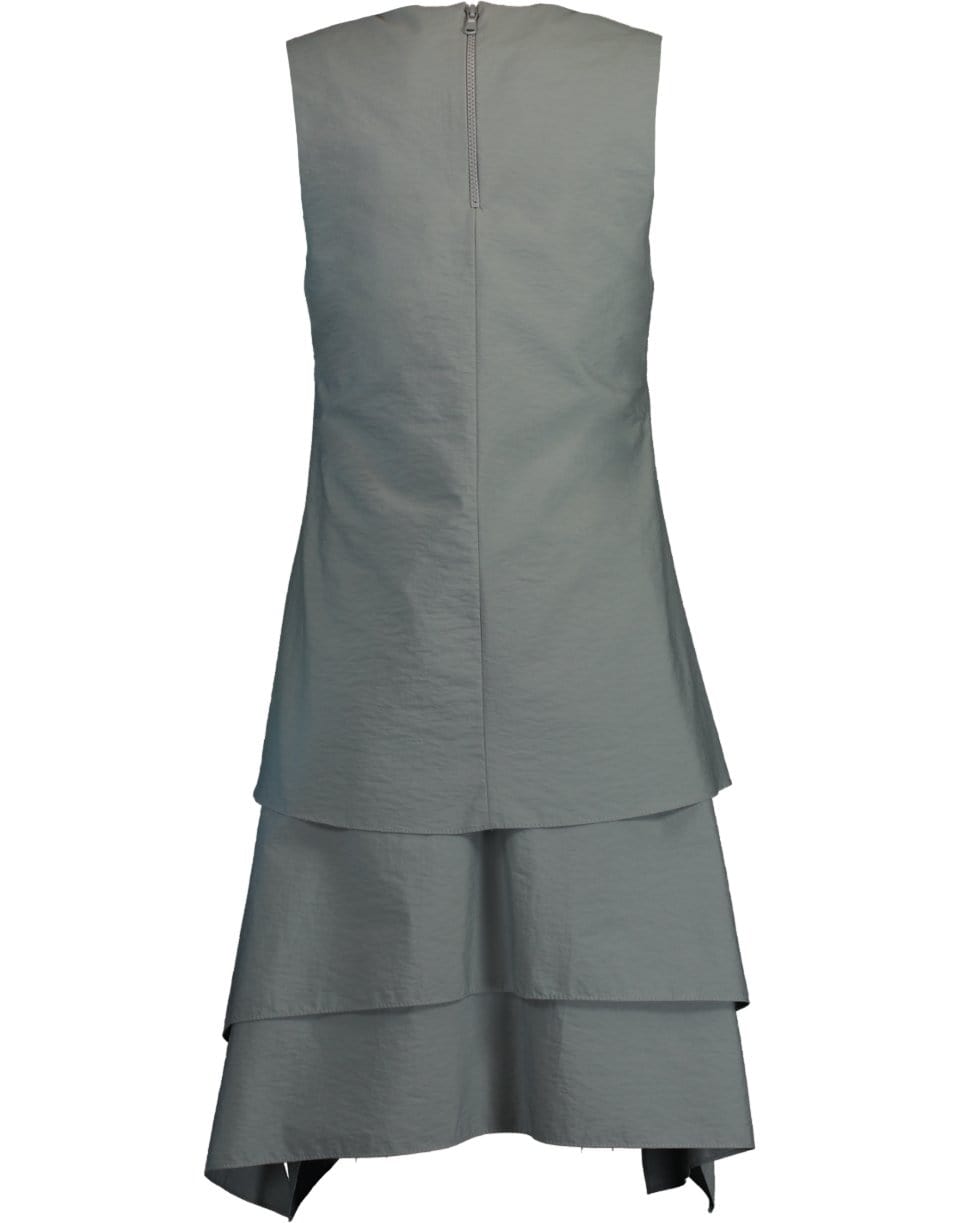 BRUNELLO CUCINELLI-Eucalyptus Tiered Crewneck Mini Dress-