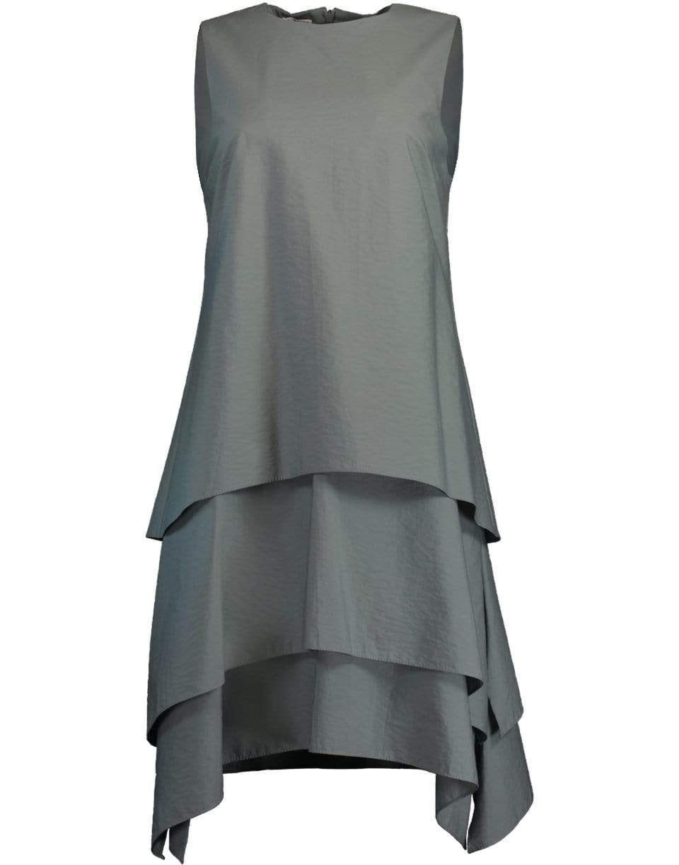 BRUNELLO CUCINELLI-Eucalyptus Tiered Crewneck Mini Dress-