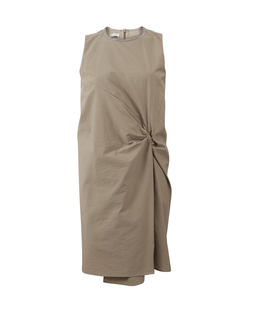 BRUNELLO CUCINELLI-Monili Neck Crinkle Dress-
