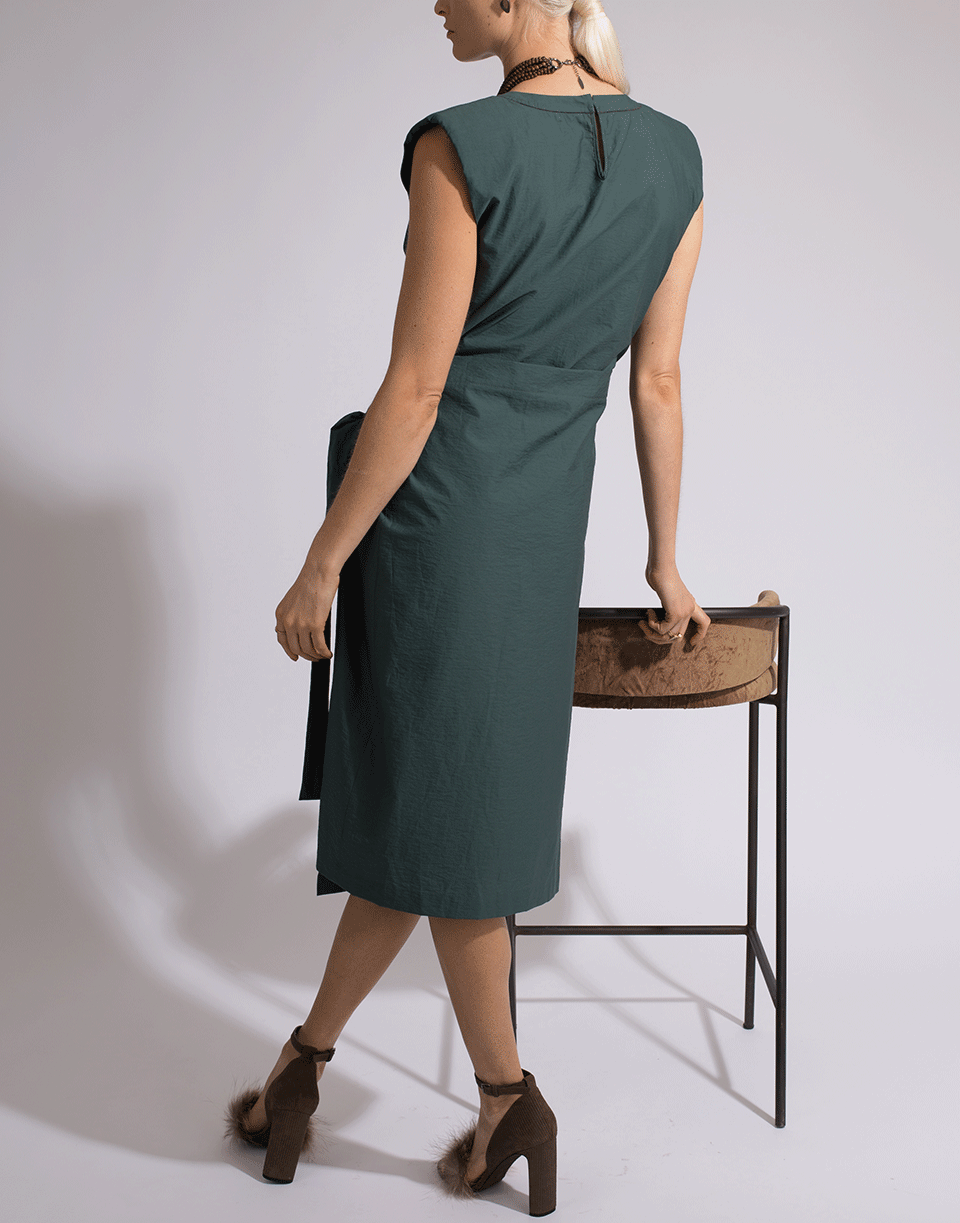 BRUNELLO CUCINELLI-Wrapped Crewneck Ring Dress-