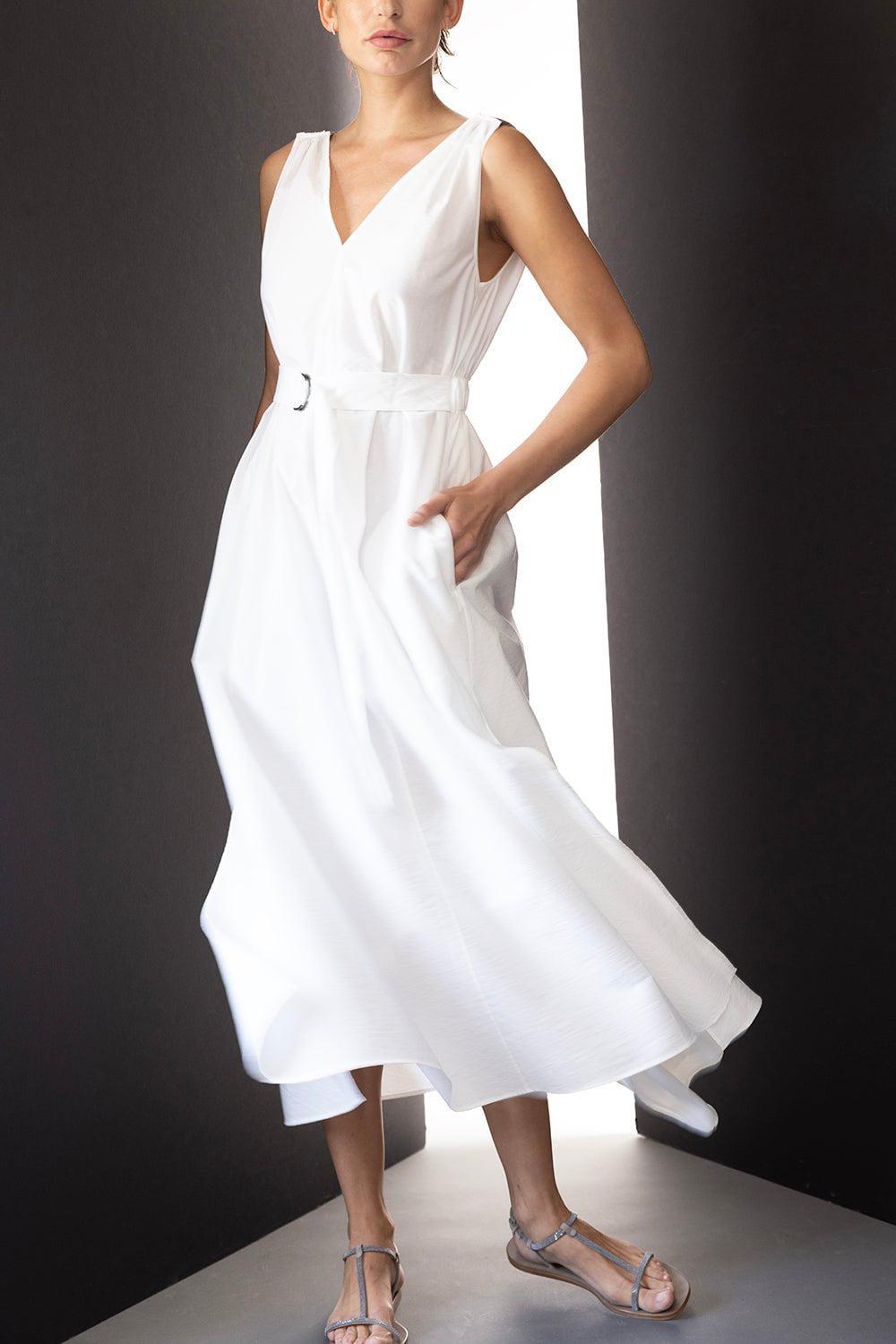 BRUNELLO CUCINELLI-Monili Shoulder Maxi Dress - Natural Bianca-