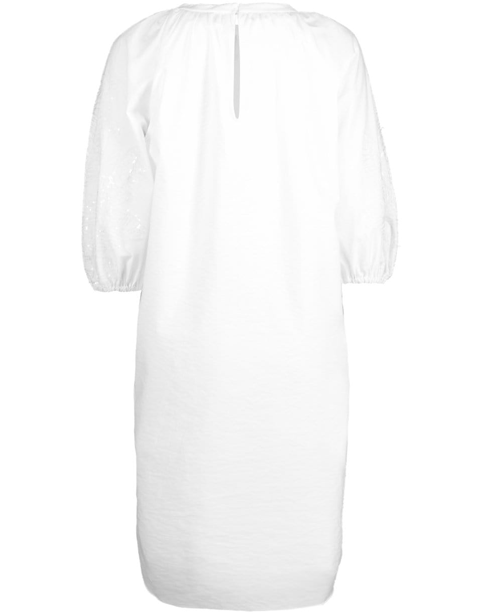 BRUNELLO CUCINELLI-Leaf Embroidered Techno Midi Dress-