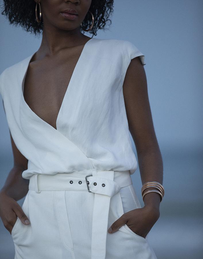 BRUNELLO CUCINELLI-Linen Twill Maxi Dress-