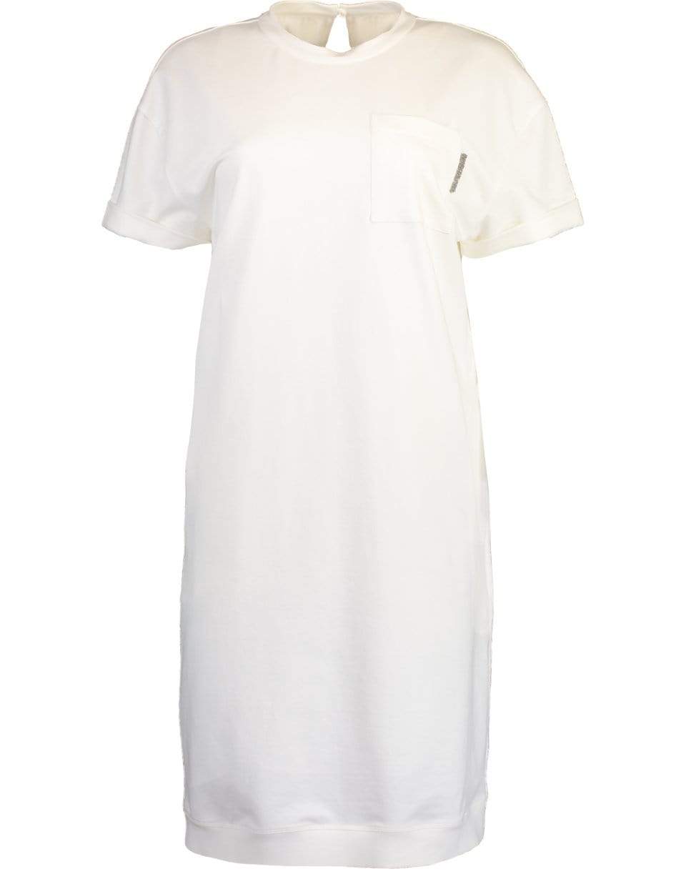 BRUNELLO CUCINELLI-Short Sleeve Mini Dress-