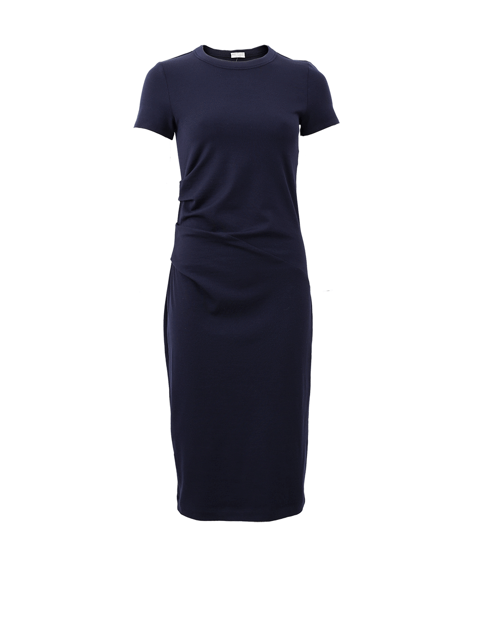 BRUNELLO CUCINELLI-Jersey Ruched Midi Dress-