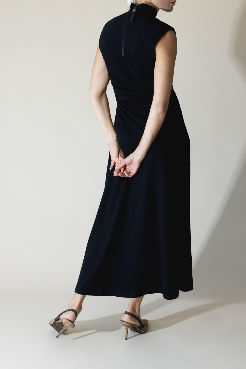 BRUNELLO CUCINELLI-Sleeveless Cinched Waist Dress-