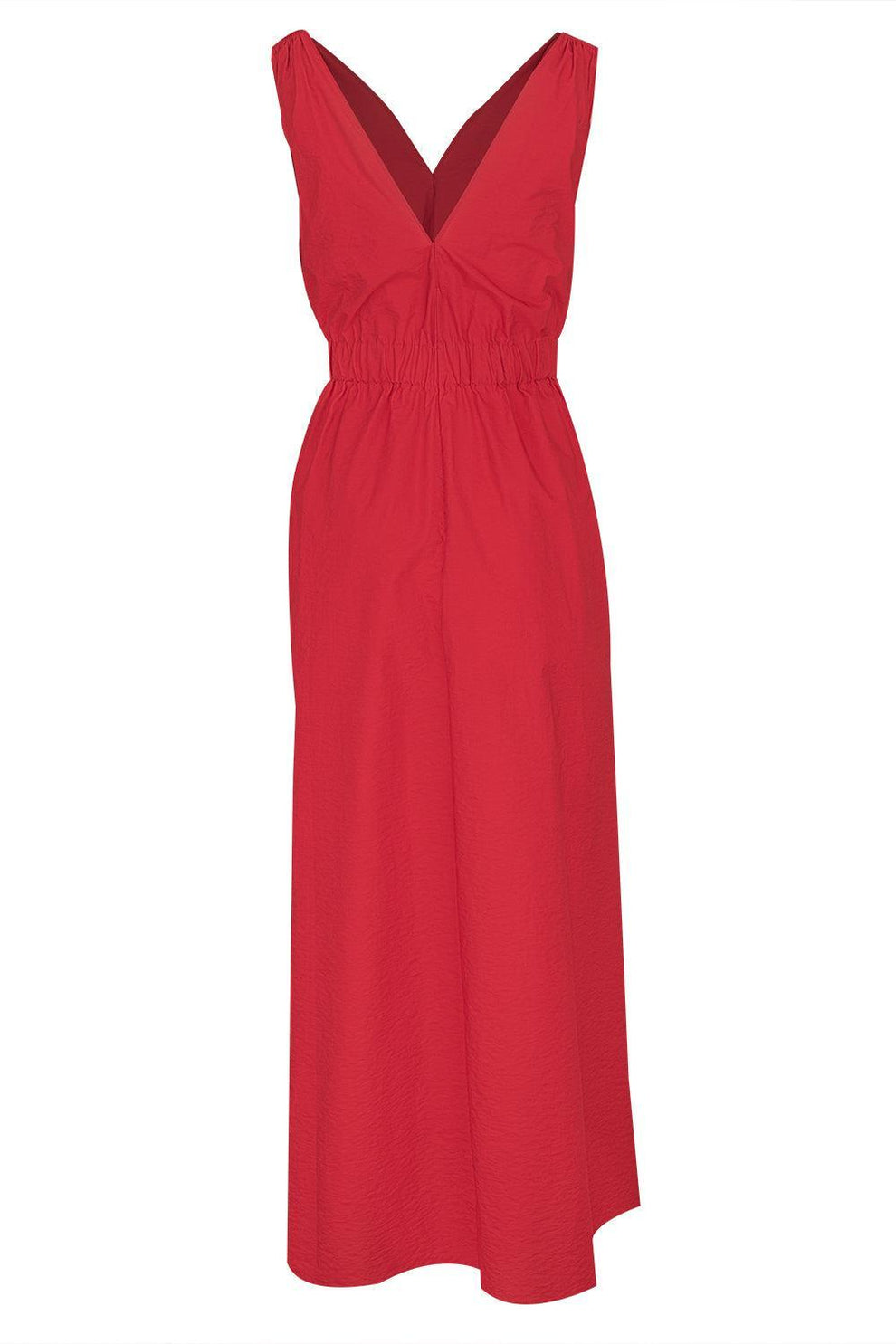 Monili Shoulder Maxi Dress - Red
