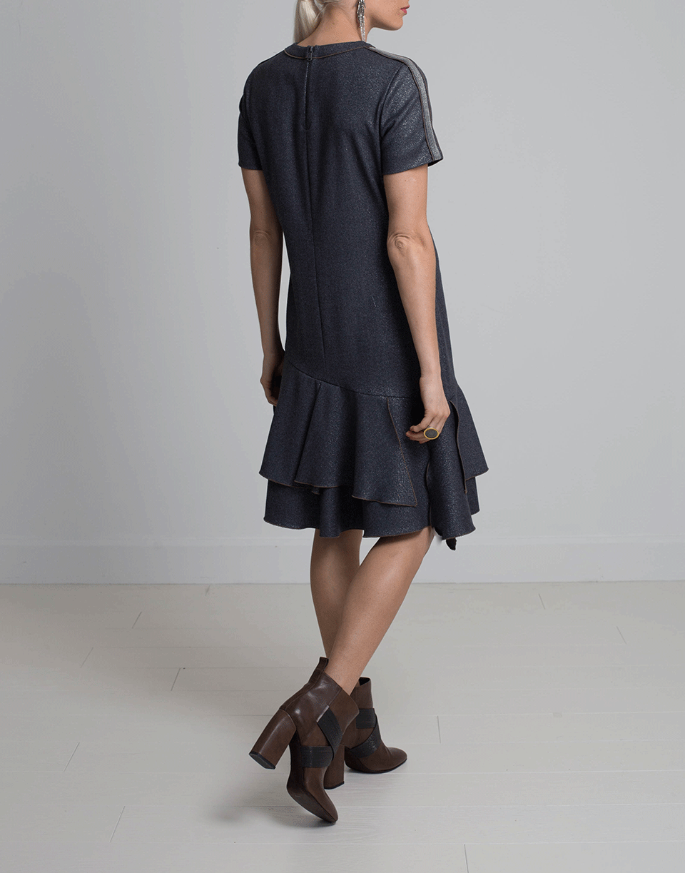 BRUNELLO CUCINELLI-Monili Shoulder Tier Dress-