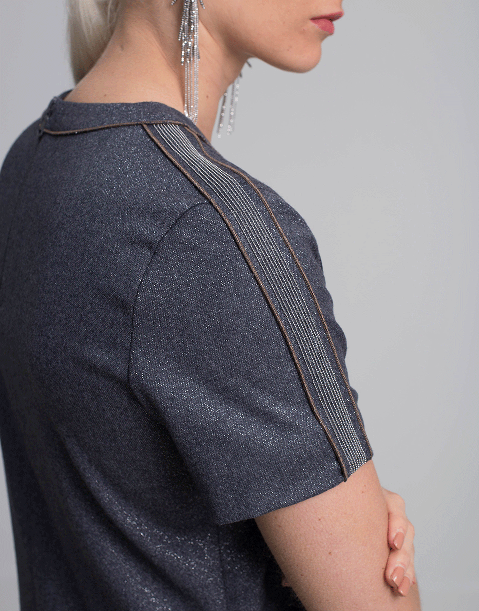 BRUNELLO CUCINELLI-Monili Shoulder Tier Dress-