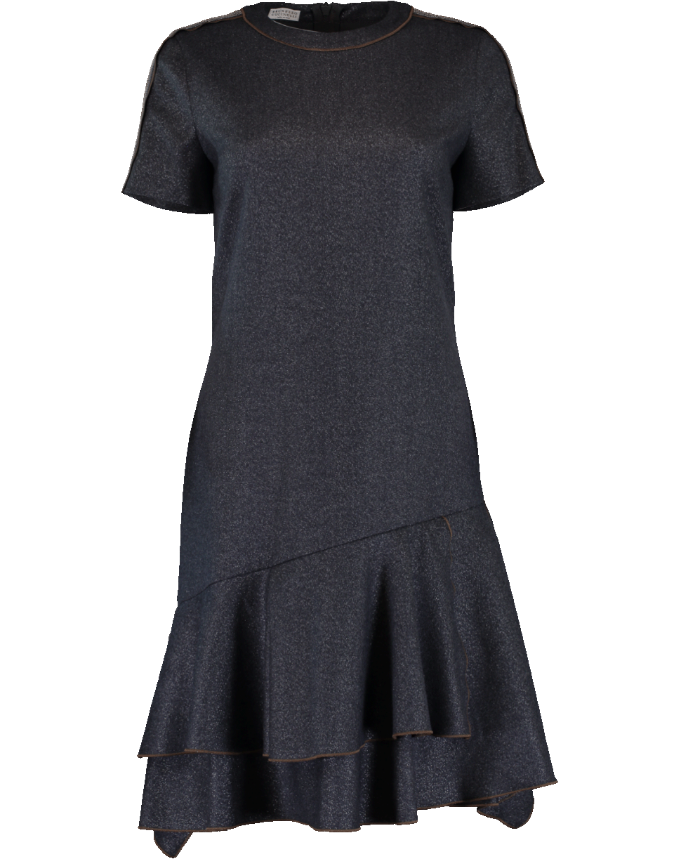 BRUNELLO CUCINELLI-Monili Shoulder Tier Dress-