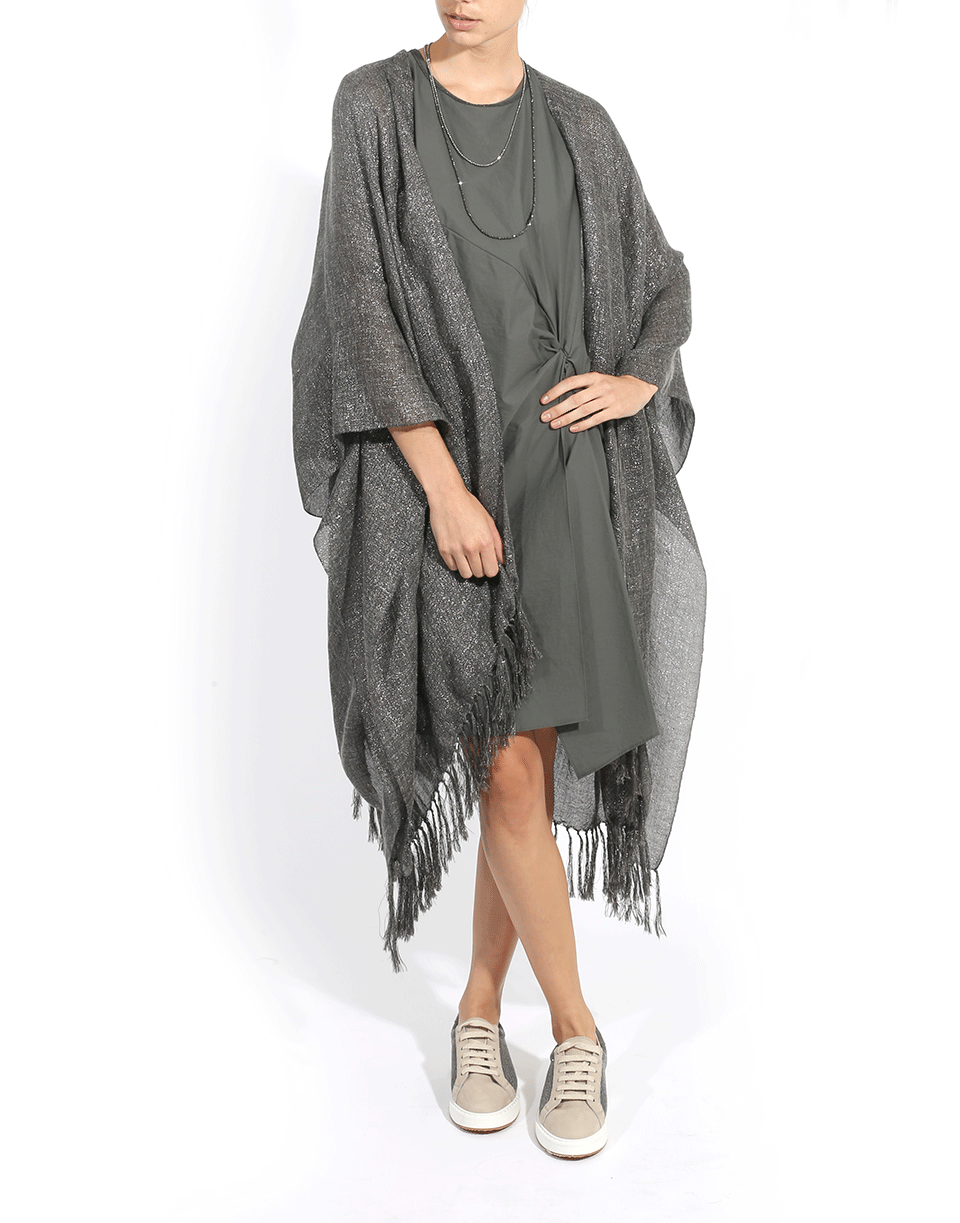 BRUNELLO CUCINELLI-Monili Neck Crinkle Dress-