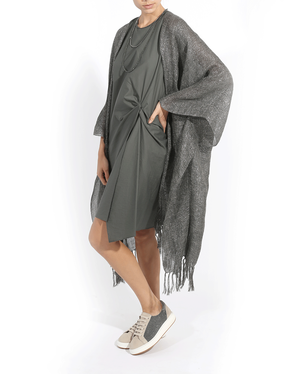 BRUNELLO CUCINELLI-Monili Neck Crinkle Dress-