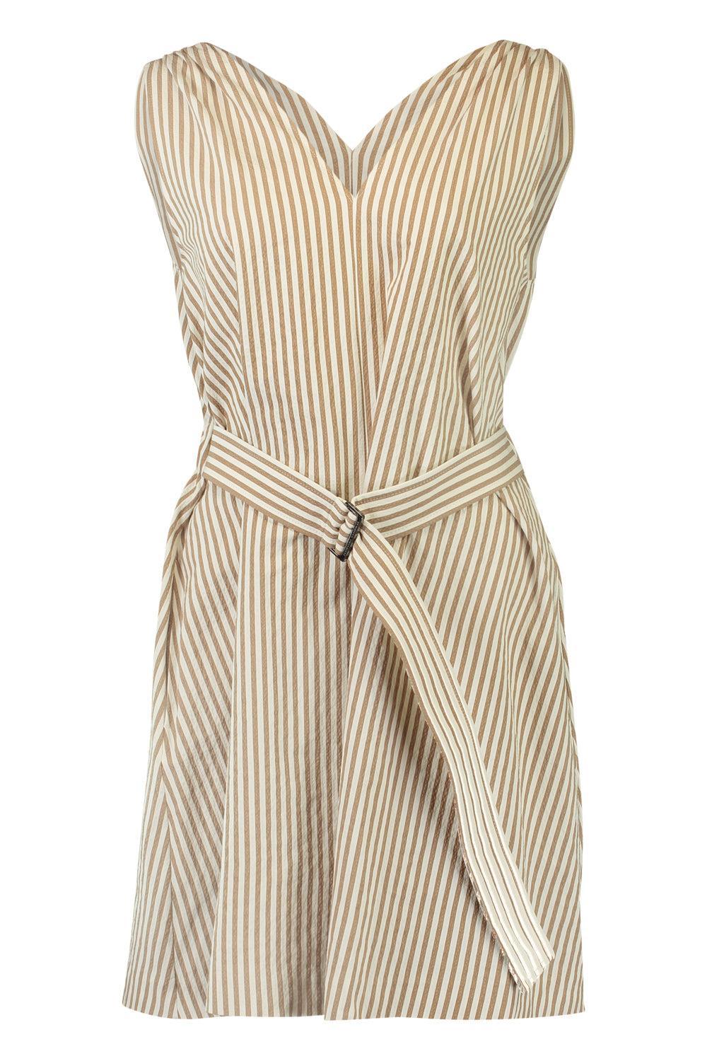 Stripe Mini Dress-STRIPE-XS-CLOTHINGDRESSCASUAL-BRUNELLO CUCINELLI