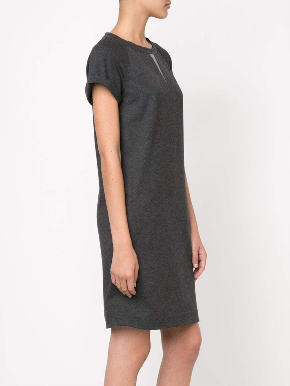 BRUNELLO CUCINELLI-Rolled Sleeve Tee Dress-