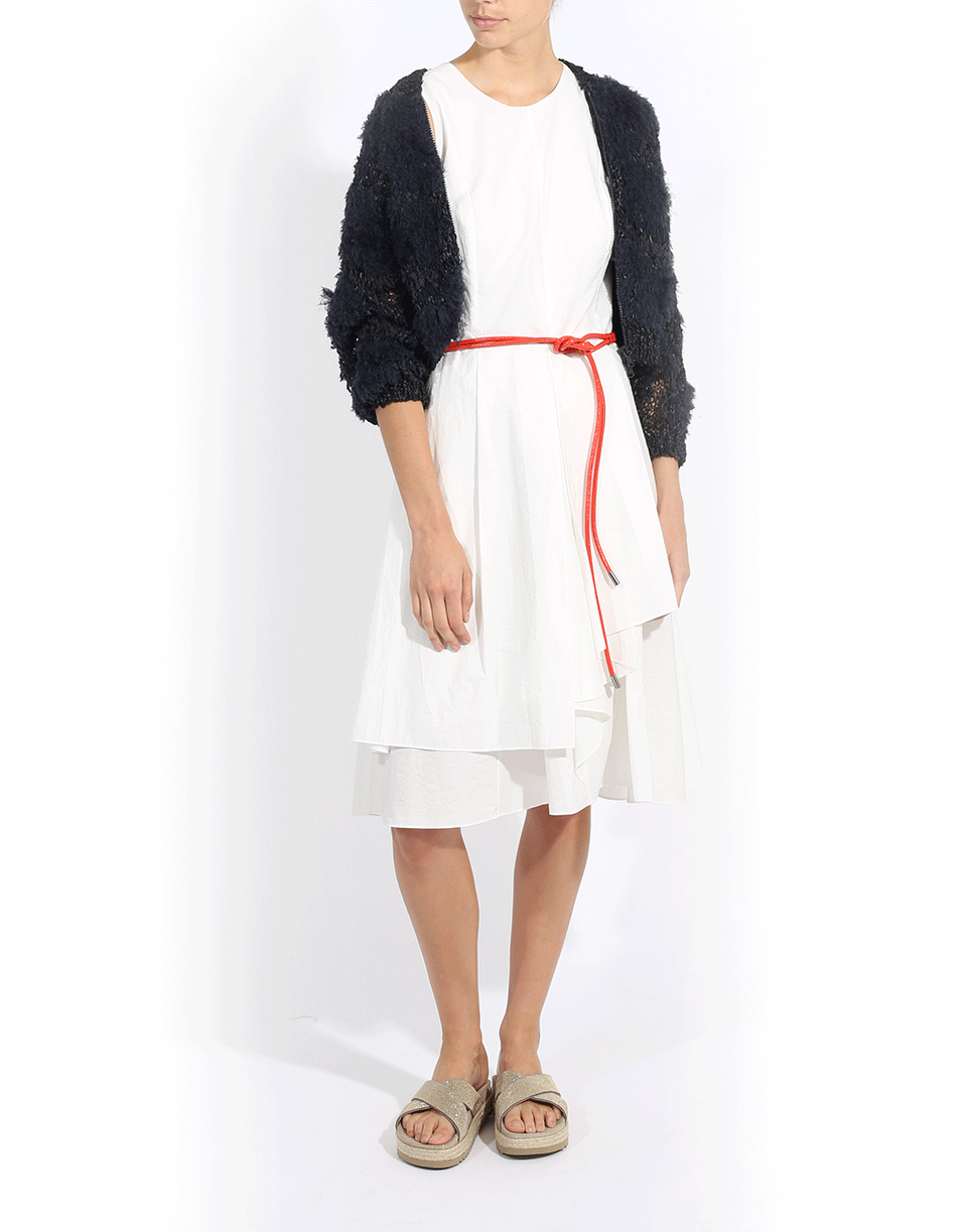 BRUNELLO CUCINELLI-Crinkle Asymmetrical Tiered Dress-