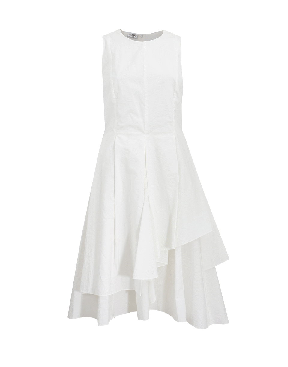 BRUNELLO CUCINELLI-Crinkle Asymmetrical Tiered Dress-